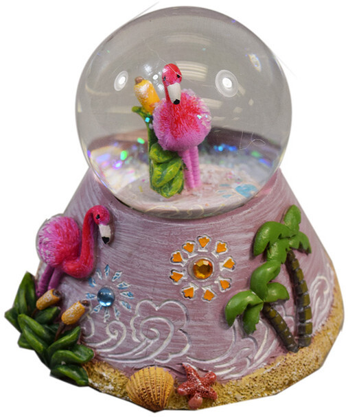 Snow Globe - Flamingo Paradise