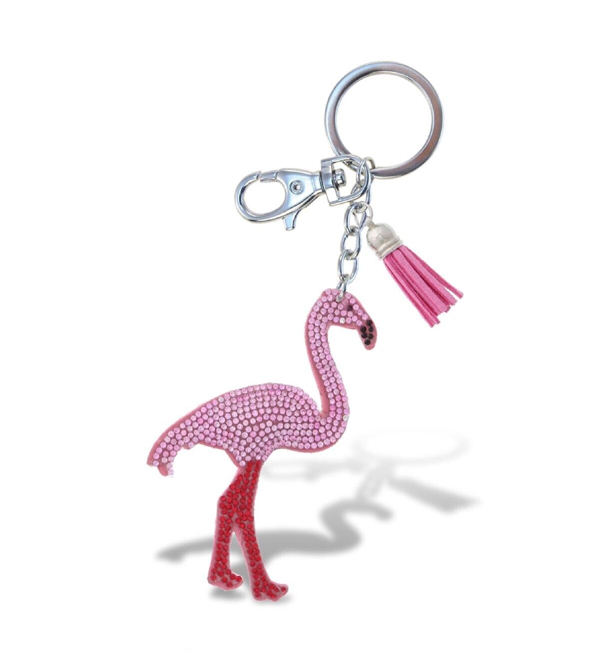 Keychain - Jeweled Flamingo