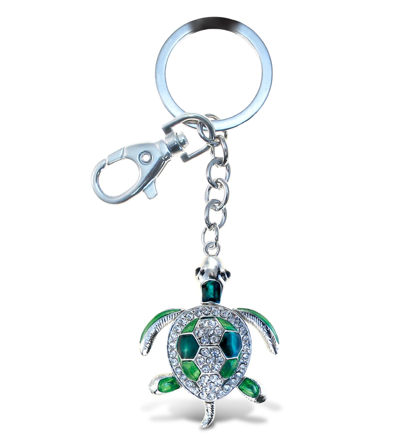Keychain - Green Turtle Sparkle