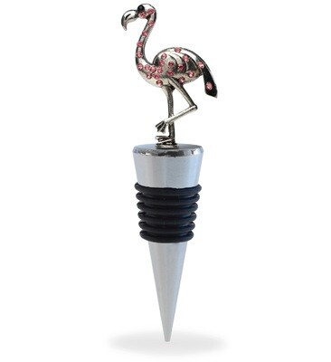 Bottle Stopper - Jeweled Flamingo