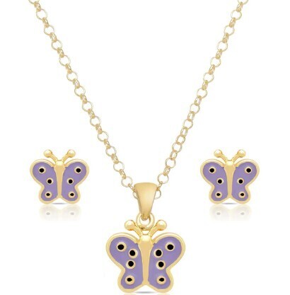 Jewelry Set - Purple Butterfly
