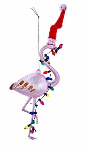 Ornament - Flamingo w/ Ornaments