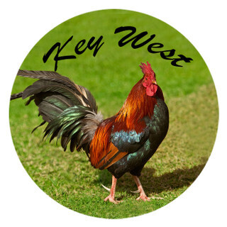 Magnet - Key West Rooster Bubble