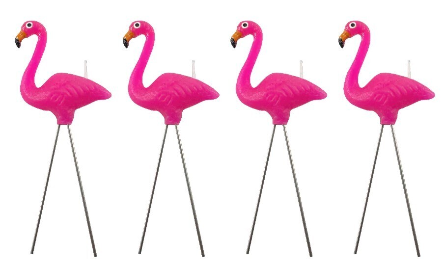 Candle - Set of 4 Flamingo