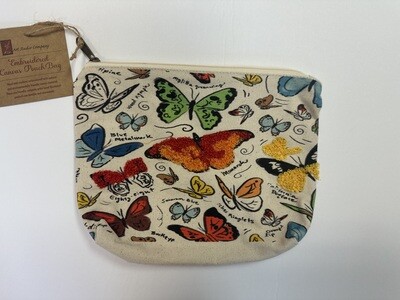 Pouch - Butterfly Embroidered