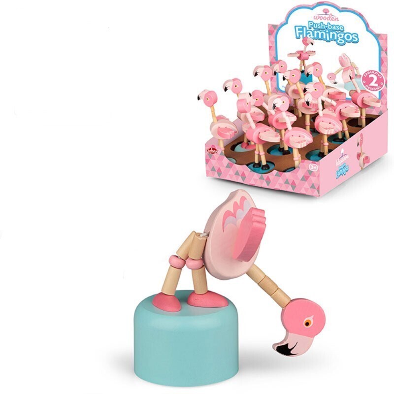 Wood Push-Up Flamingo