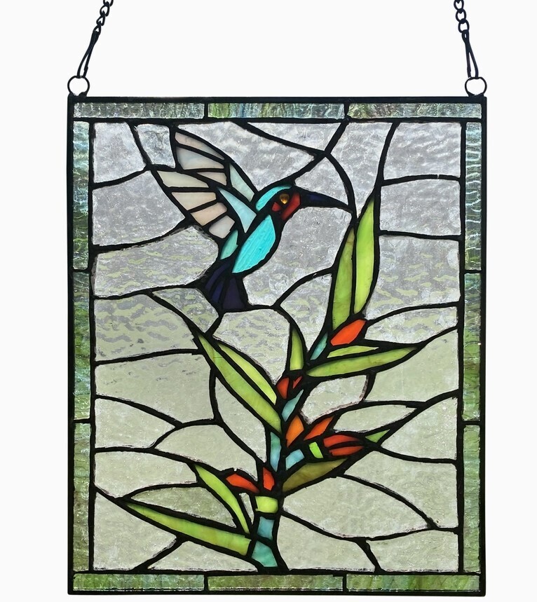 Stainglass - Happy Hummingbird