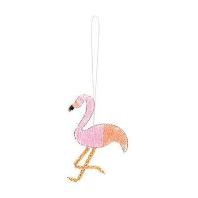 Ornament - Beaded Flamingo