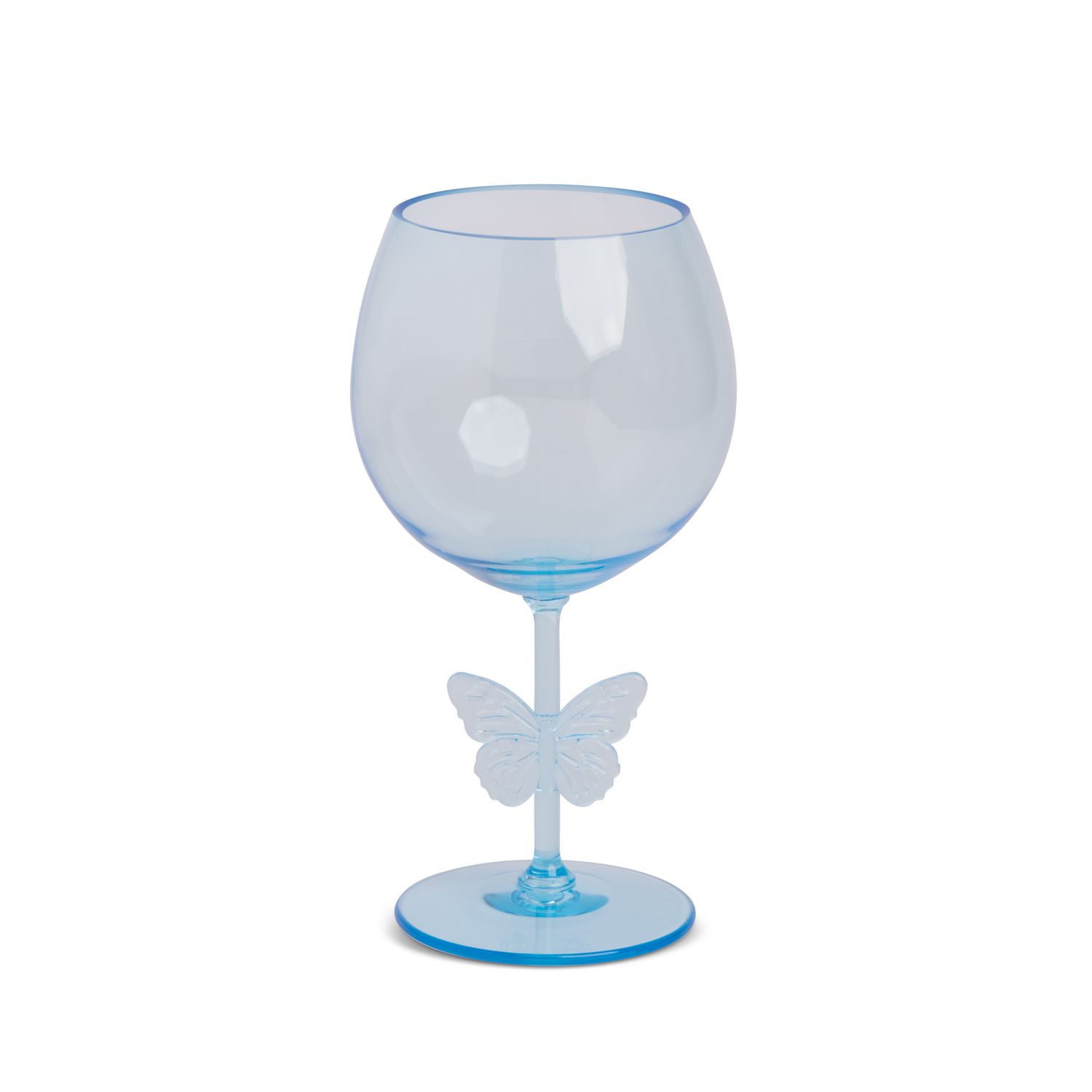 Wine Glass - Blue Butterfly