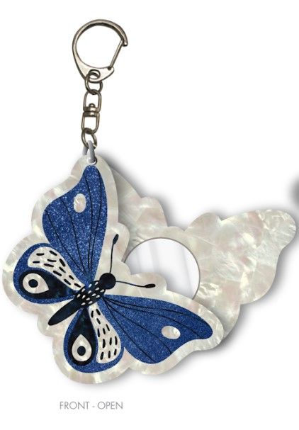 Key Chain - Butterfly Slide w/ Mirror
