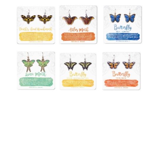 Earrings - Butterflies and Moths
