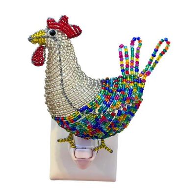 Night Light - Beaded Rooster
