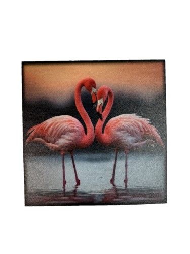 Coaster - Slate Two Flamingoes