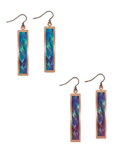 Earrings - Copper Butterflies