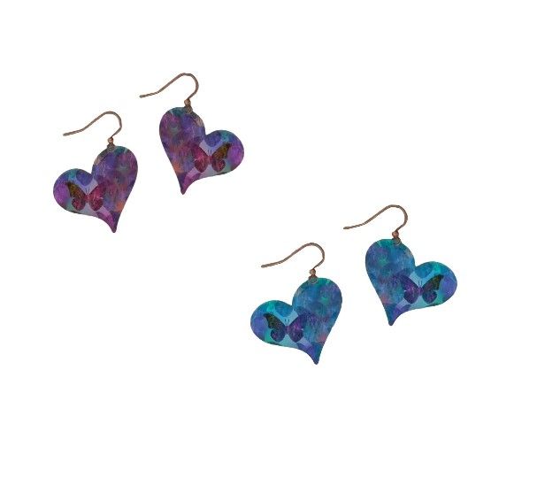 Earrings - Butterfly Hearts