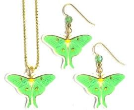 Jewelry - Luna Moth Necklace or Earrings