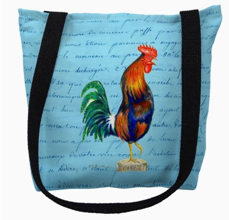 Tote - Blue Rooster on Script