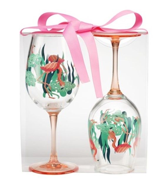 Wine Glass - Set of 2 Flamingo