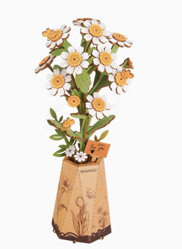 Puzzle - Wooden Flower Chamomile