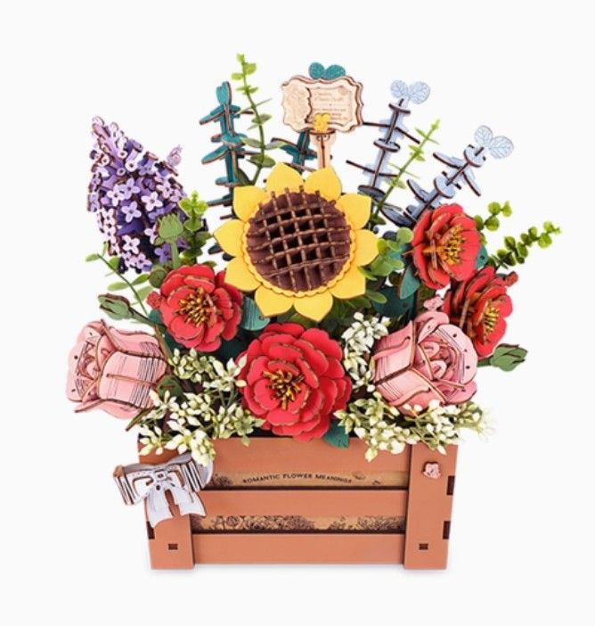 Puzzle - Wooden Flower Box