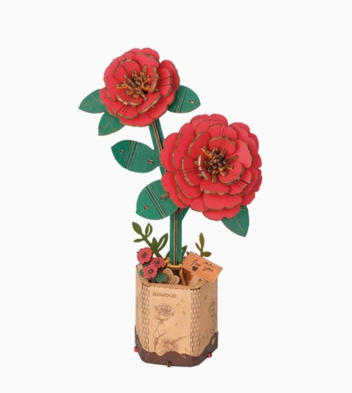 Puzzle - Camelia Wooden Flower