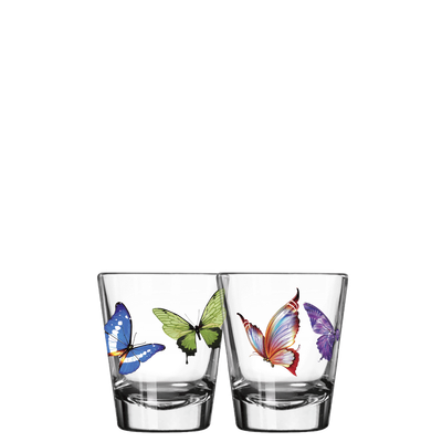 Shot Glass - Colorful Butterflies