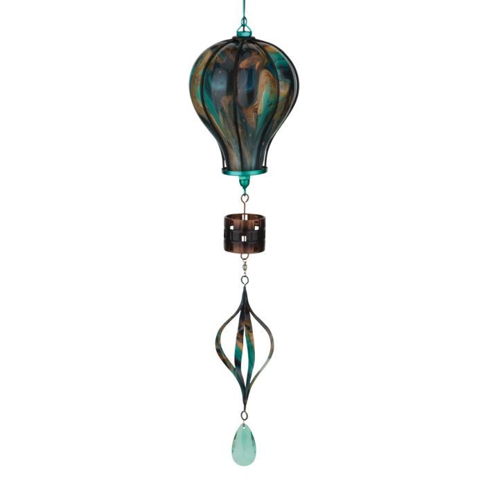 Solar - Green Hot Air Balloon Spinner