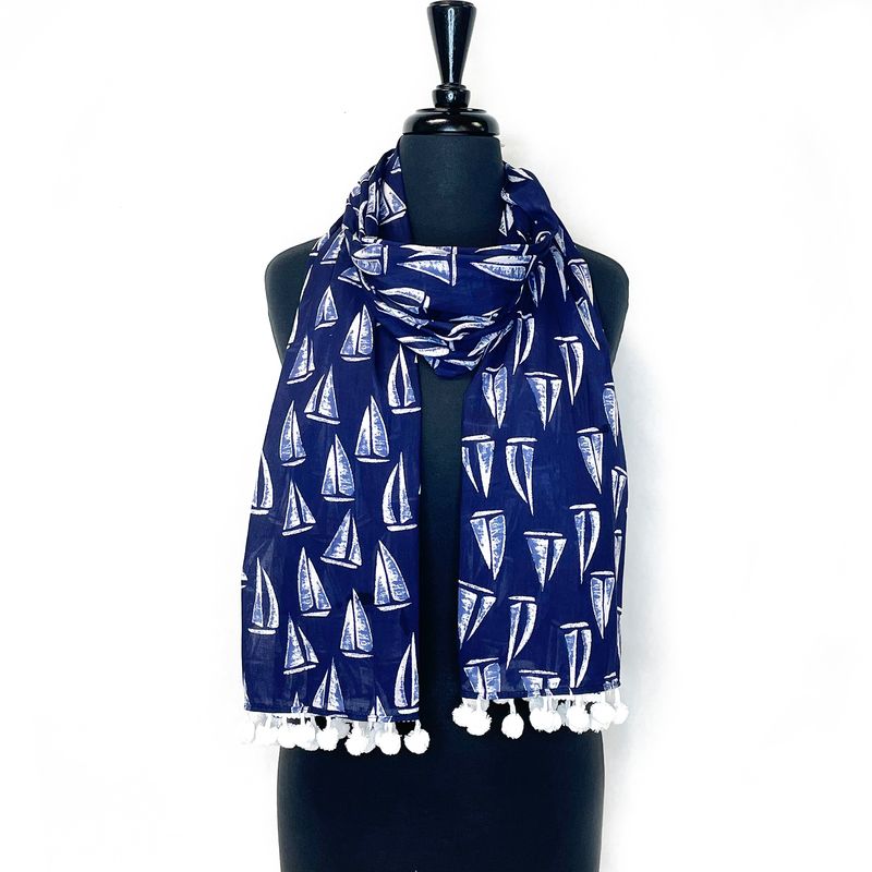 Scarf - Sailboats