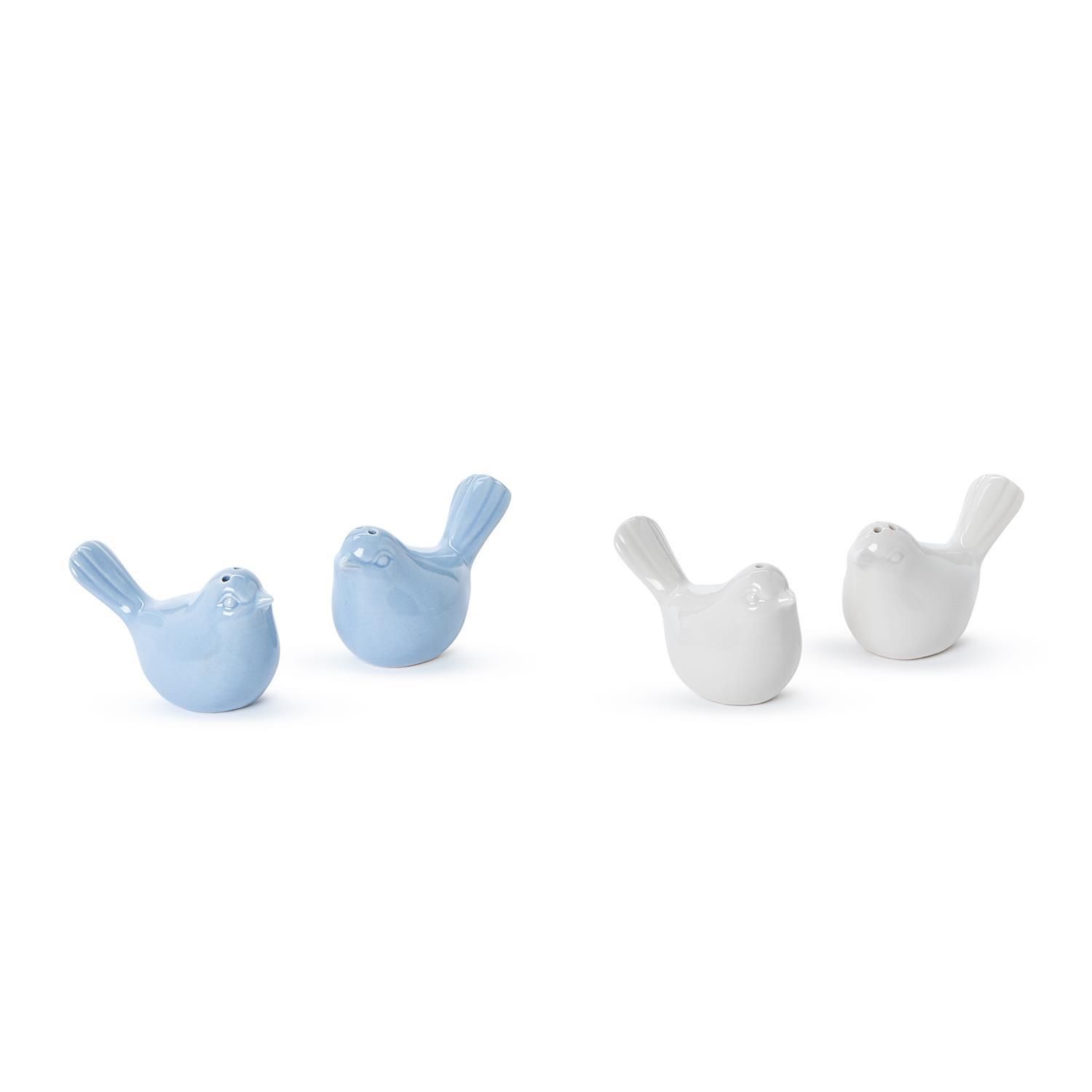 Salt and Pepper Shakers - Blue or White Birds