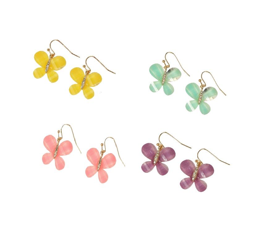 Earrings - Resin Butterflies Assorted