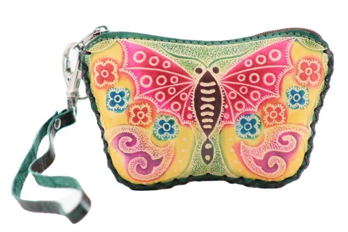 Coin Purse - Leather Butterfly