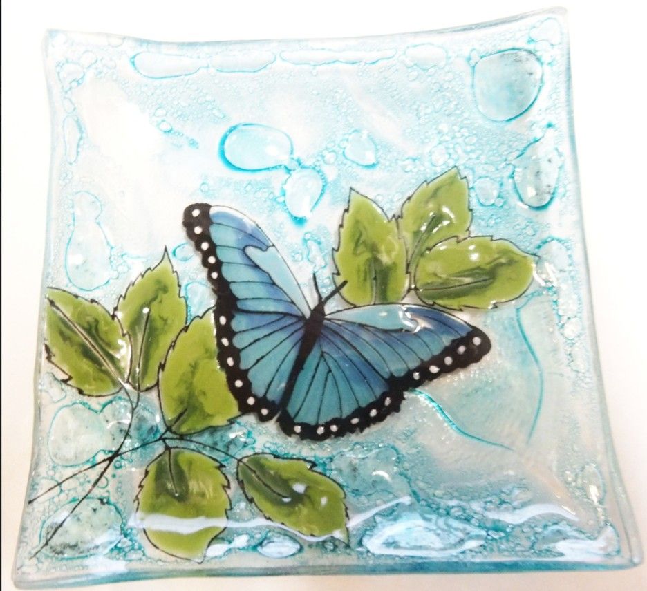 Plate- Blue Butterfly