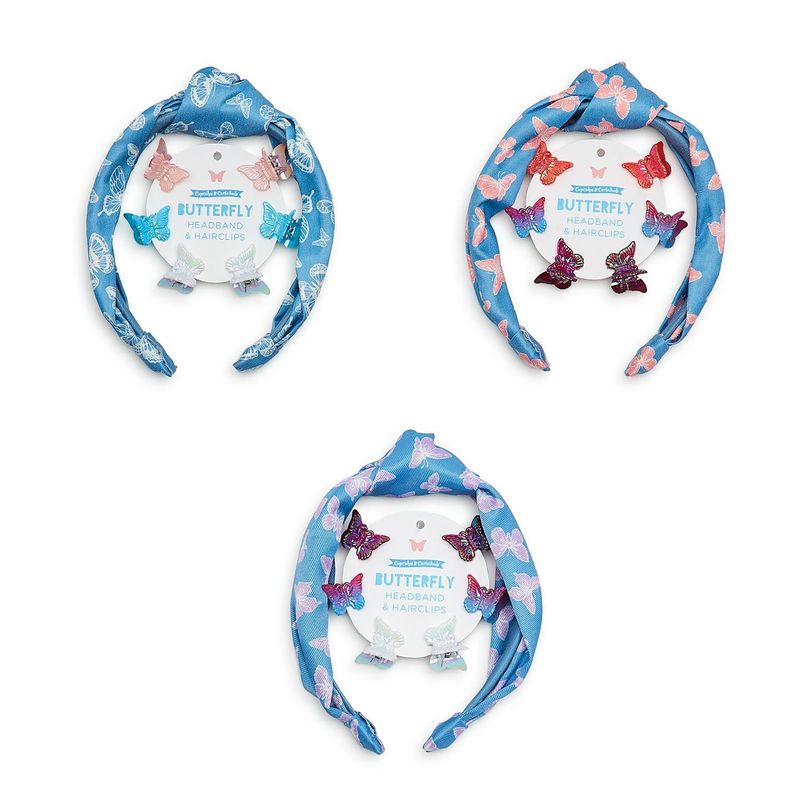 Headband and Clips - Butterfly