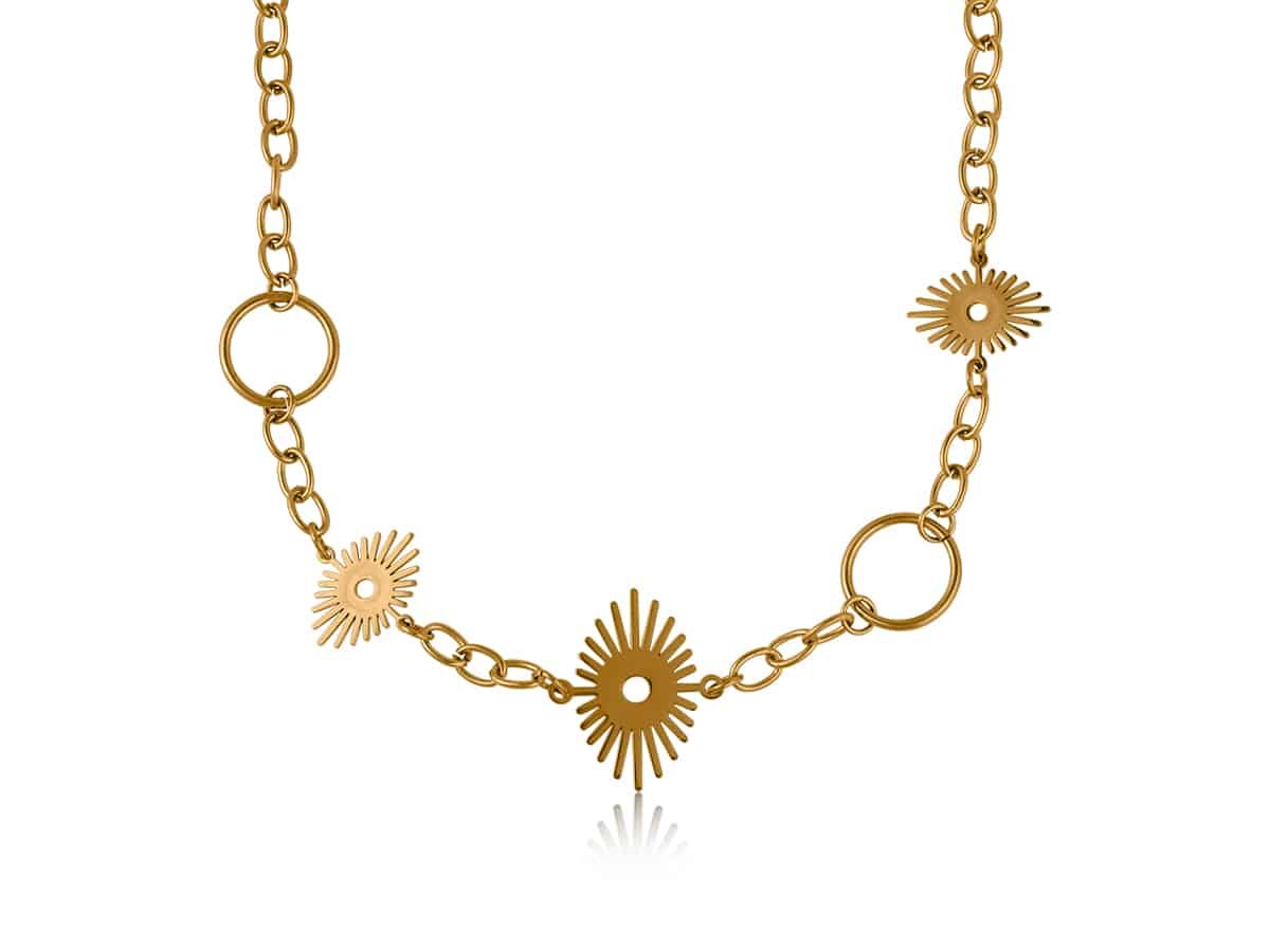 Necklace - Gold Collar Sunburst