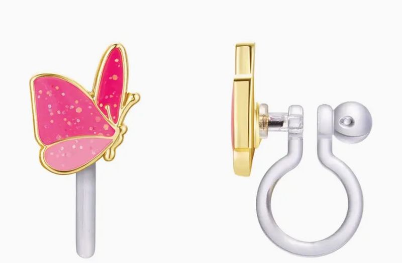 Earrings - Clip-On Butterfly Glitter