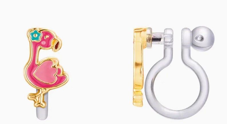 Earrings - Clip-On Flamingoes