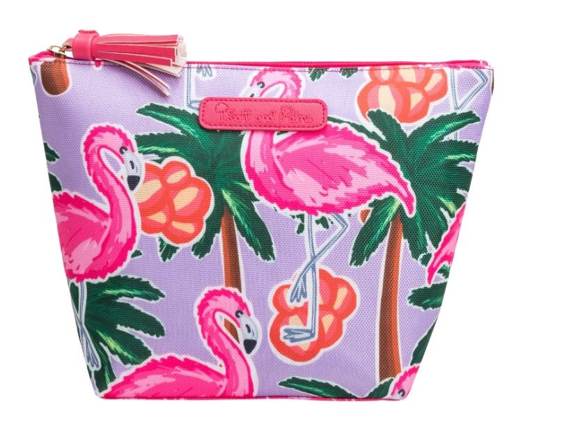 Cosmetic Bag - Flamingoes