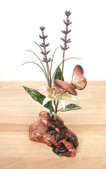 Bovano - Table Top Butterfly, Lily and Lavender