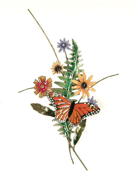 Wall Art - Bovano - Monarch with Fern and Black-Eyed Susans