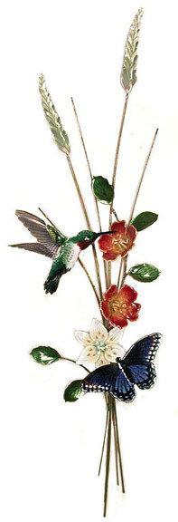 Wall Art - Bovano - Hummingbird and Butterfly