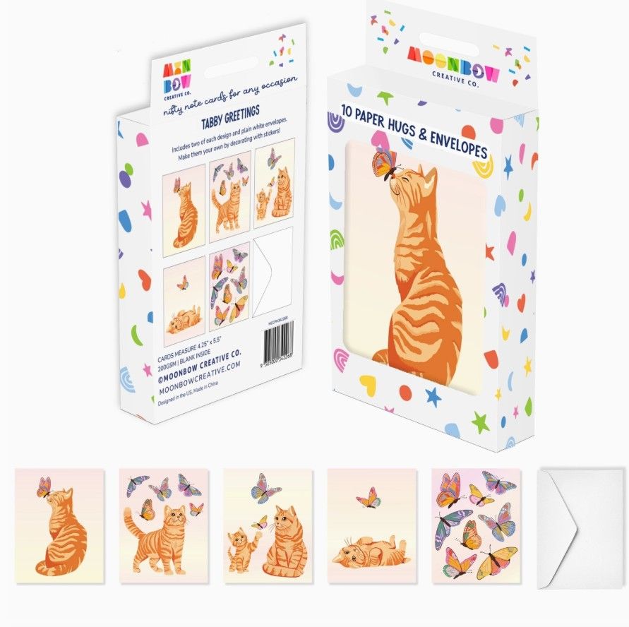 Cards - Tabby Greeting Paper Hugs Notes