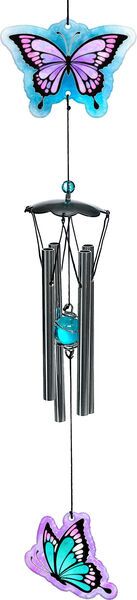 Windchime - Metal Butterfly Blue/Purple