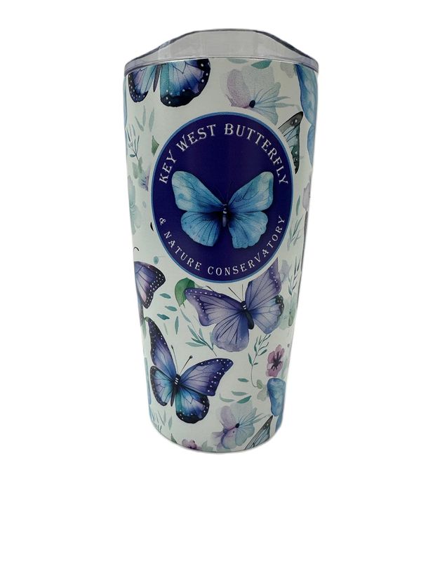 Tumbler - Aqua and Purple Butterfly Swirl