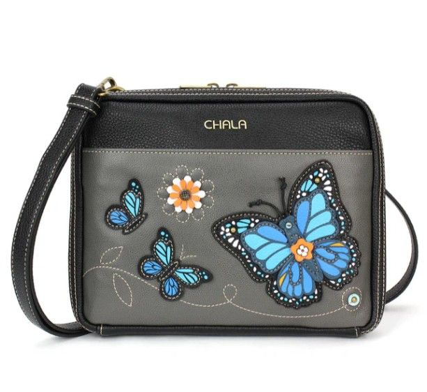 Purse - Companion Crossbody Blue Butterfly