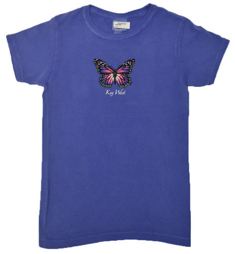 T-Shirt - Glitter Butterfly Scoop Neck