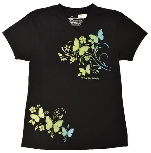 T-Shirt - Floriguias Butterfly V-Neck