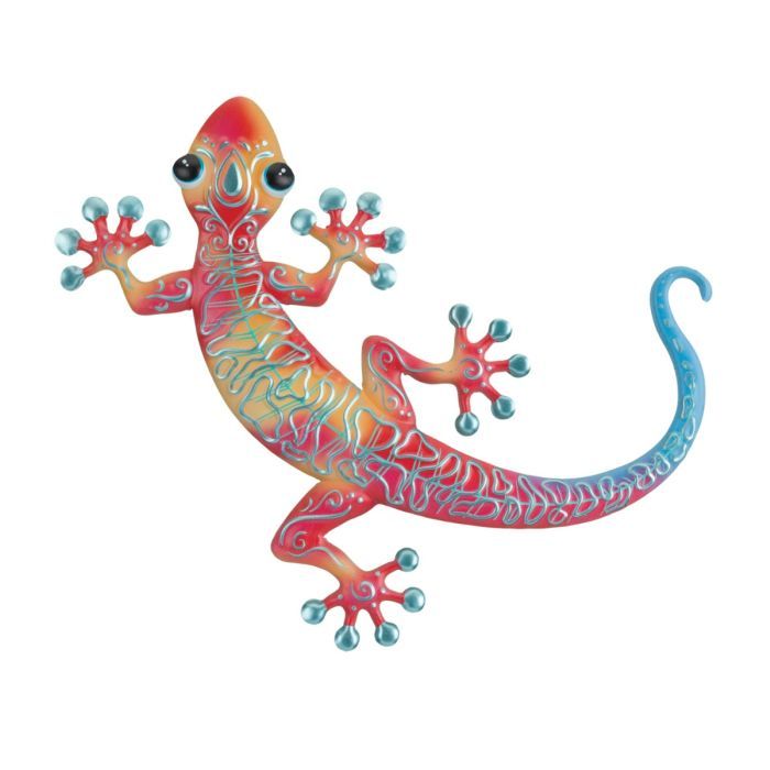 Wall  Decor - Swirl Gecko Red 16 Inch