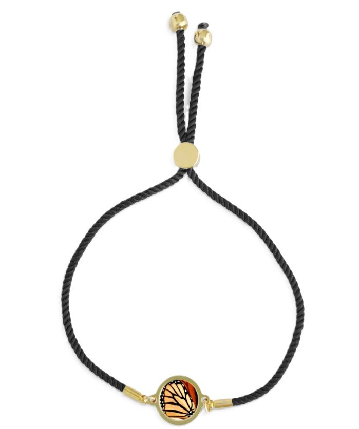 Bracelet - Slide Black and Gold Monarch