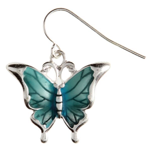 Earring - Silver Blue Butterfly
