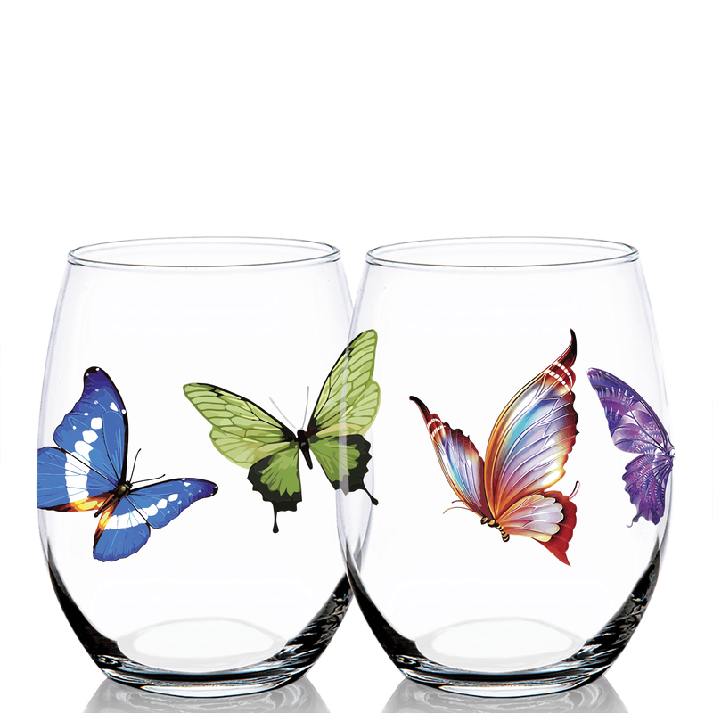 Stemless - Colorful Butterflies